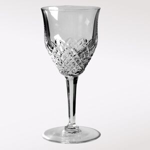 Val St Lambert signed crystal goblet